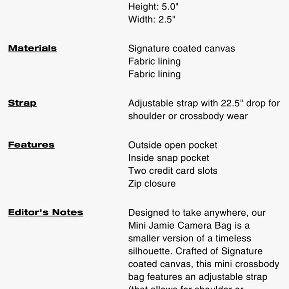 Coach Tan & Brown Signature Crossbody Bag Mini Jamie Camara - Picture 13 of 13